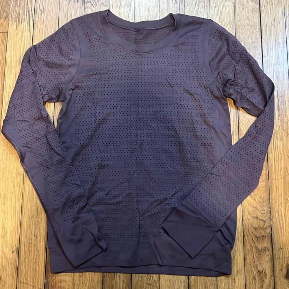 lululemon breeze by long sleeve | size 6 | purple